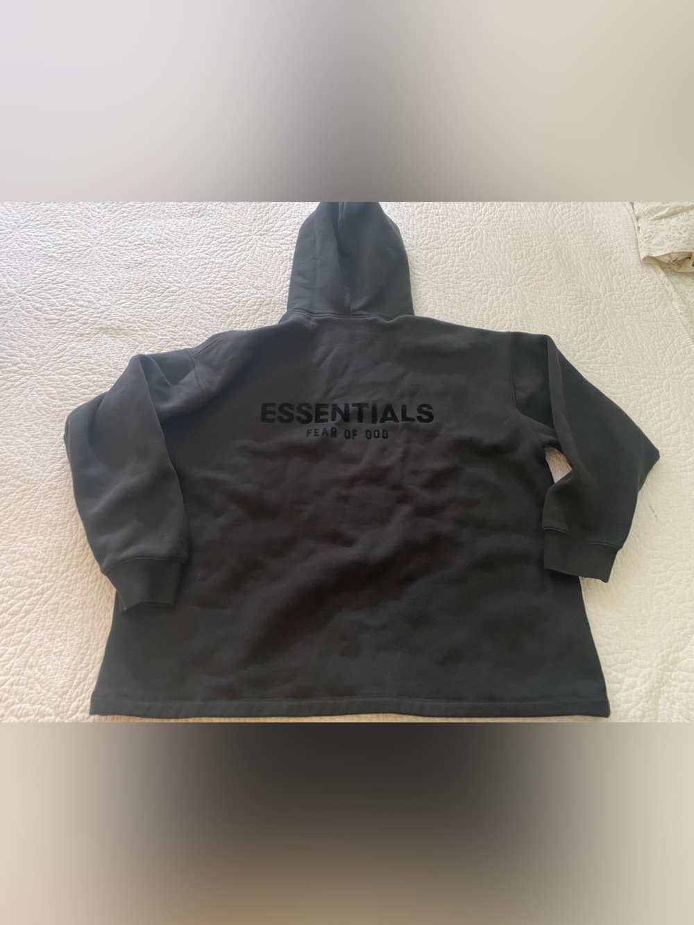 Fear of God Essentials Black Hoodie Oversized Size M